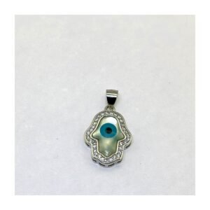925 Silver Evil Eye Pearl Look Pendant for Women