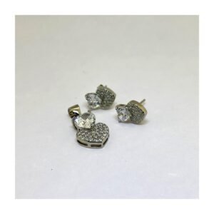 925 Silver Heart CZ Jewellery Set for Women