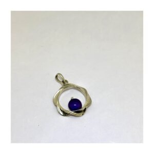 925 Silver Purple Stone Spiral Pendant for Women